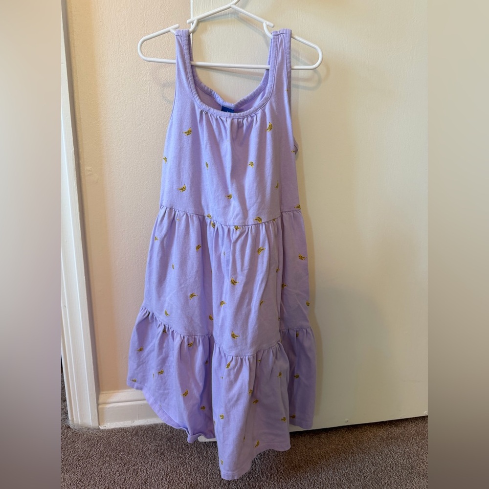 Old Navy Lavender Kids Dress with Banana Print - Size L
